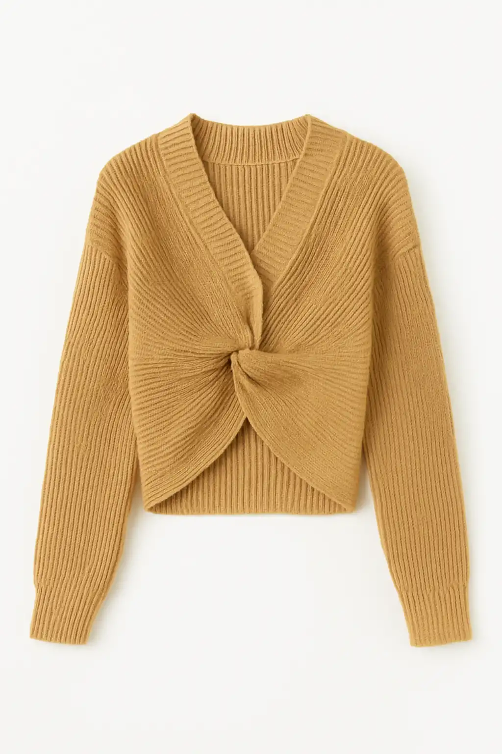 Casual Plain Pullover V Neck Women's Knitwear Sweater Manufacturer