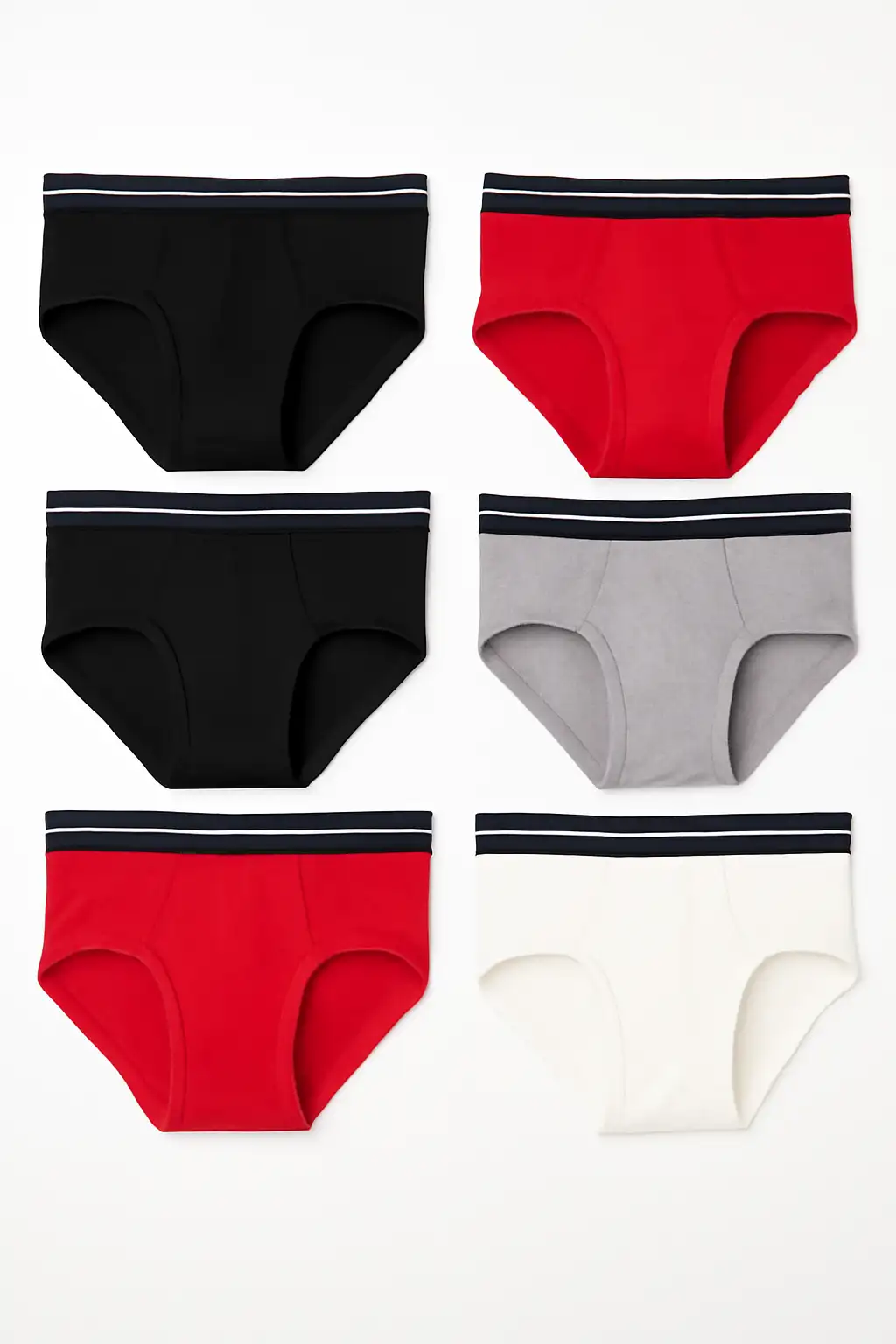 Custom Made Men's Cotton Tag Free Breathable Briefs Underwear