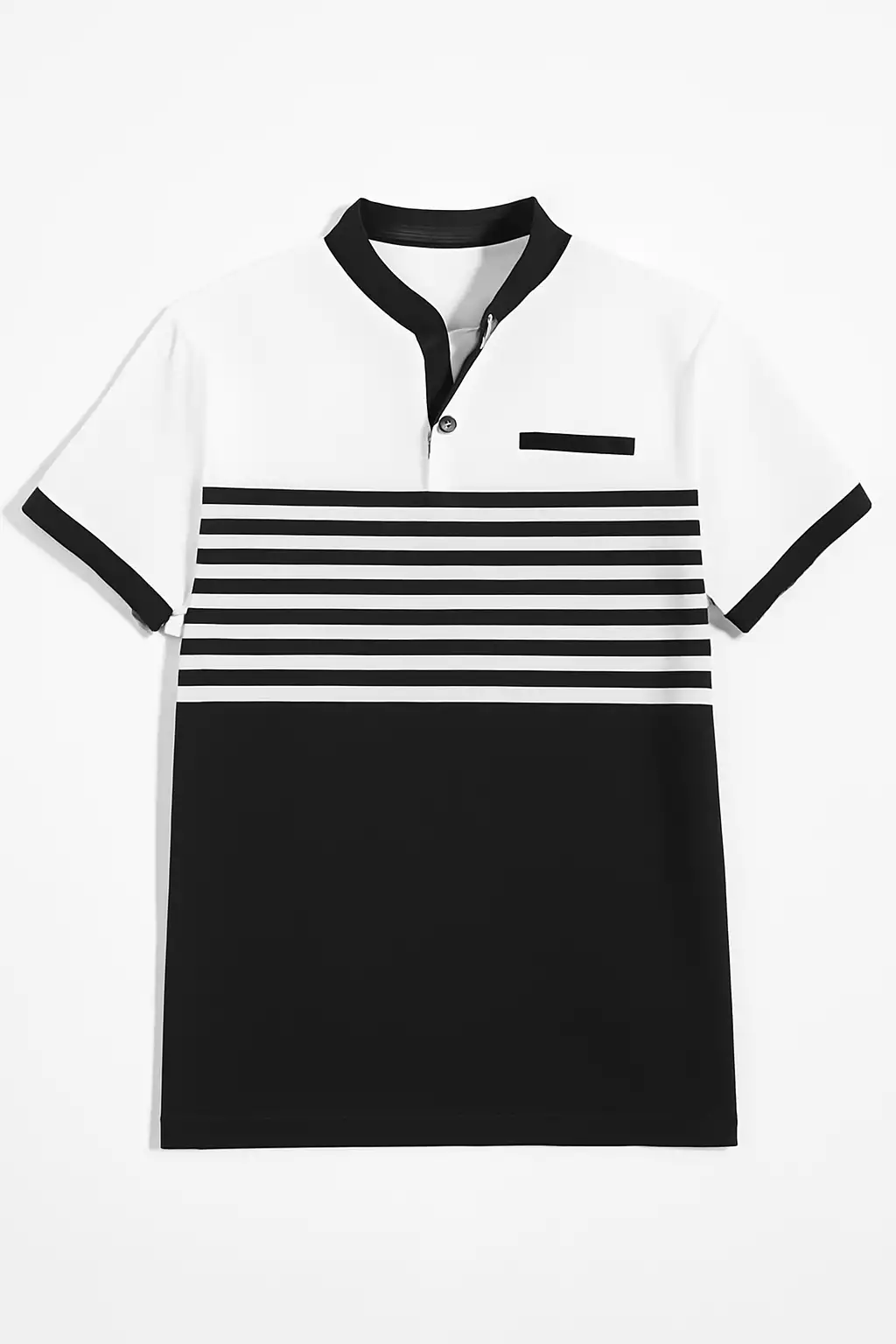 Custom Made Siatex Global Summer Mens Henley Stretch T-shirt