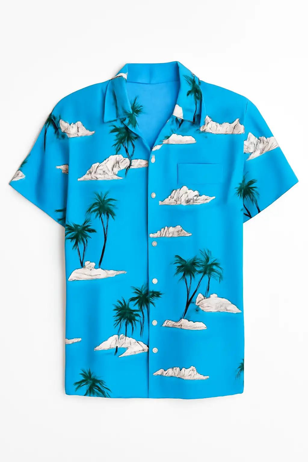 Hawaiian Mens Shirts Casual Beach Vacation Tropical Mens Button Down Short Sleeve Shirt With Pocket