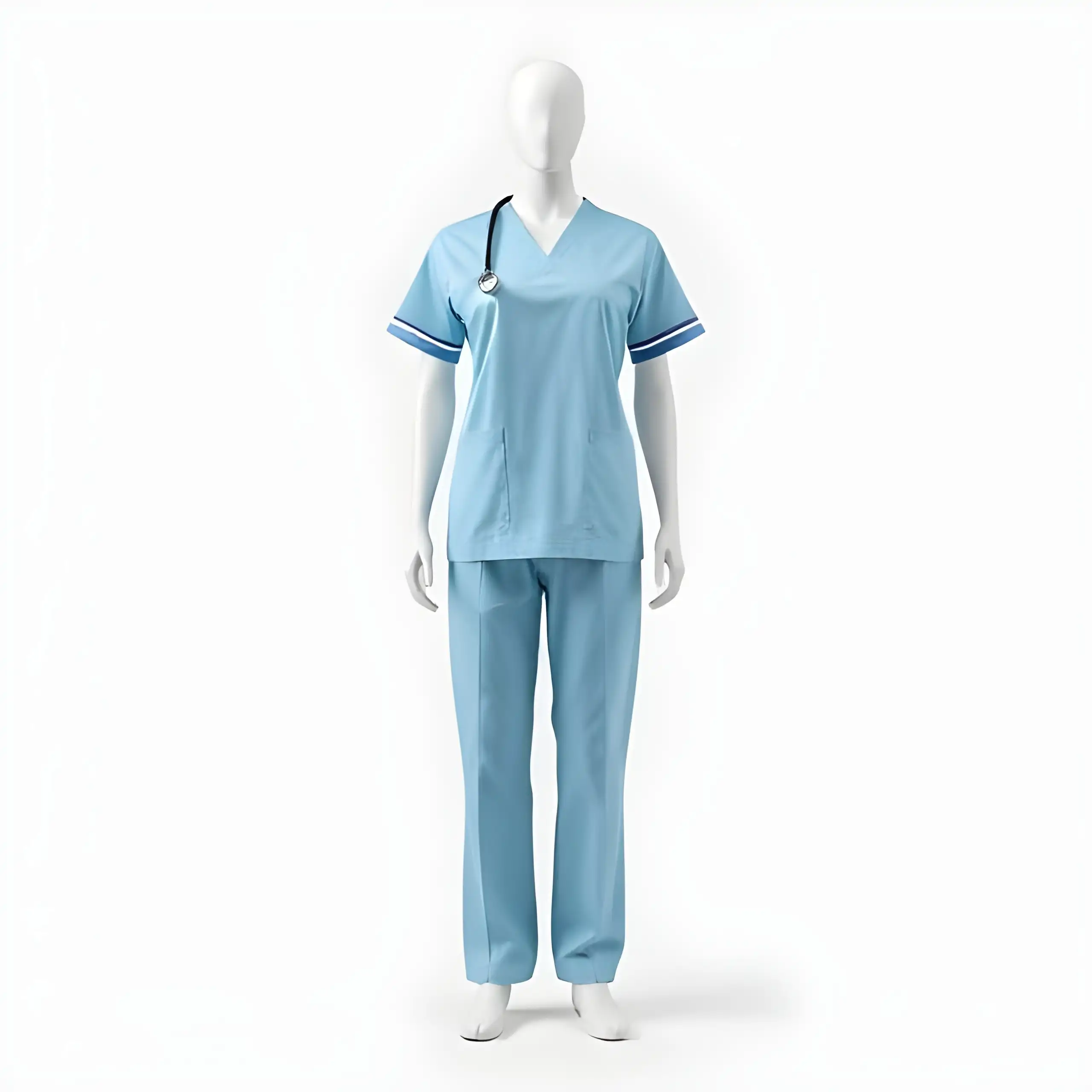 Custom Made Women’s V Neck Scrub Top for The USA Wholesalers