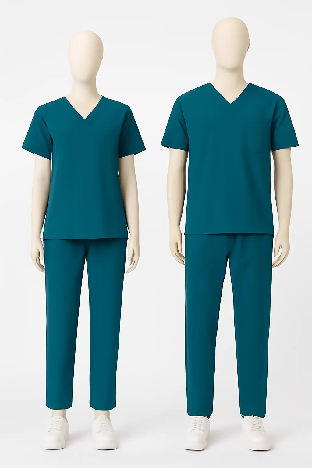 Medical Scrubs Set V Neck Womens Scrubs V Neck Pocket Top & Drawstring Jogger Scrub Pants