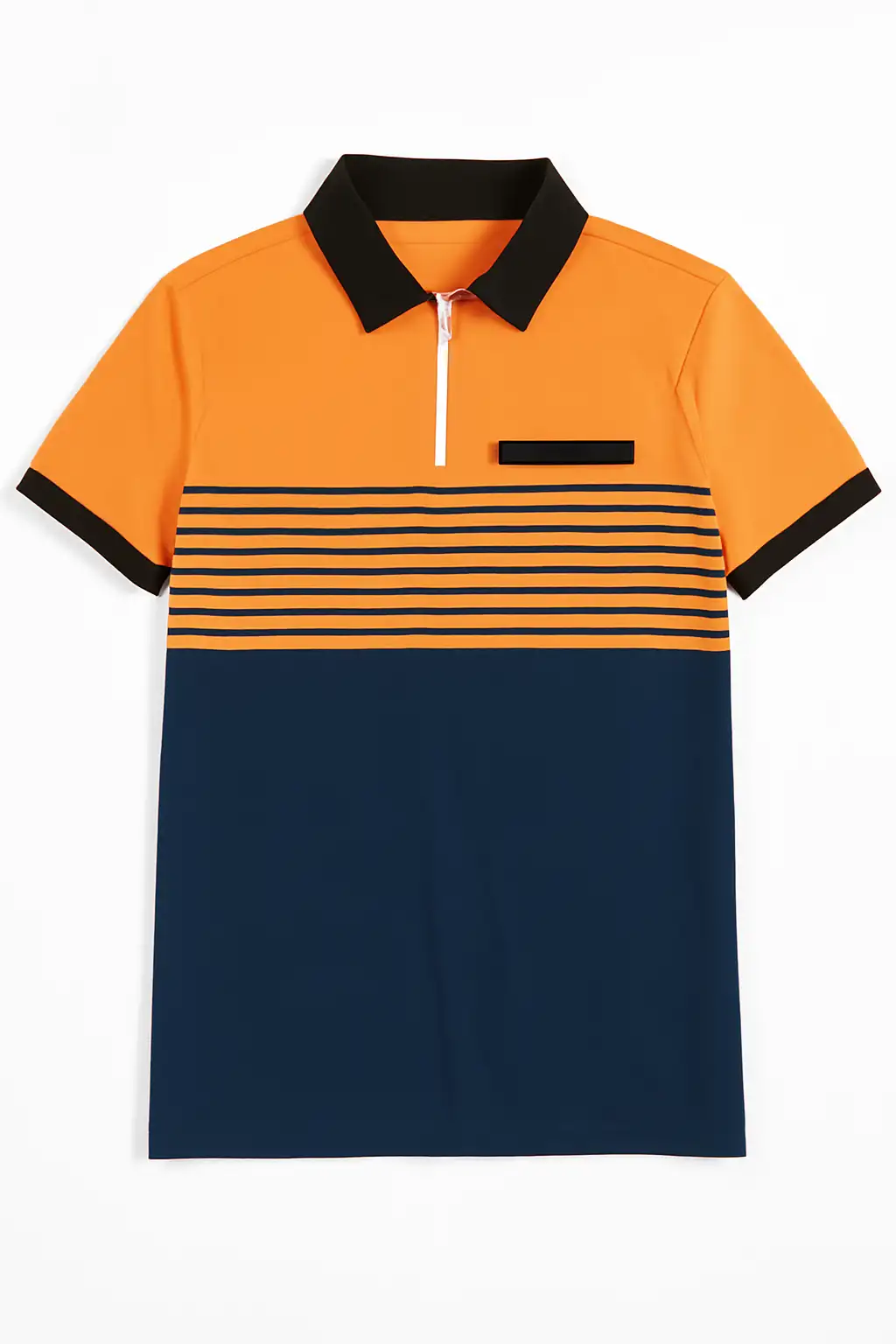 Mens' Polo Shirts Short Sleeve Casual Polo T-shirt Color Block Slim Fit Golf Shirts