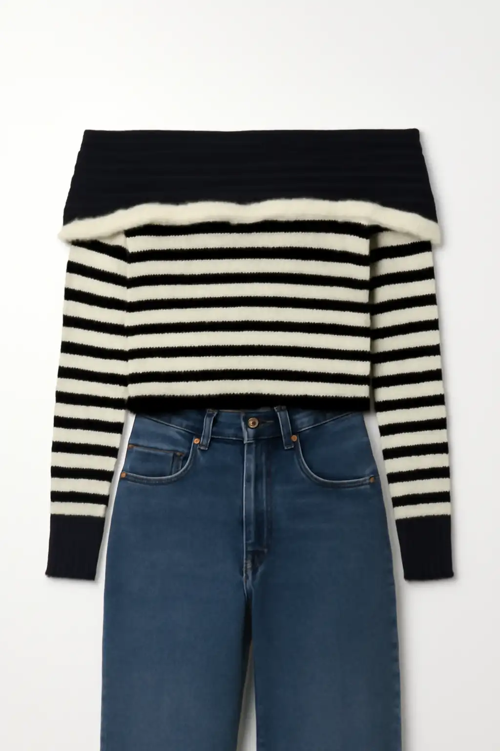 Oem Sweater Women Knitwear Crewneck Pullover Knit Top Striped Knitted Sweater