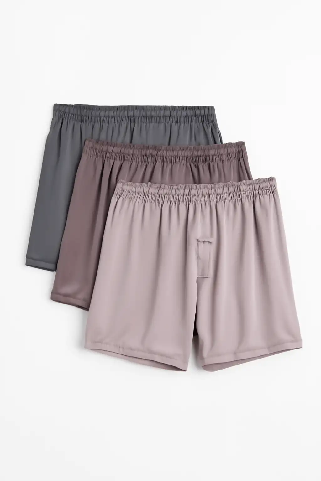 Stretch Satin Boxers for Men, Silk Feeling Boxer Shorts, Breathable Loose Men's Underwear for Sleep