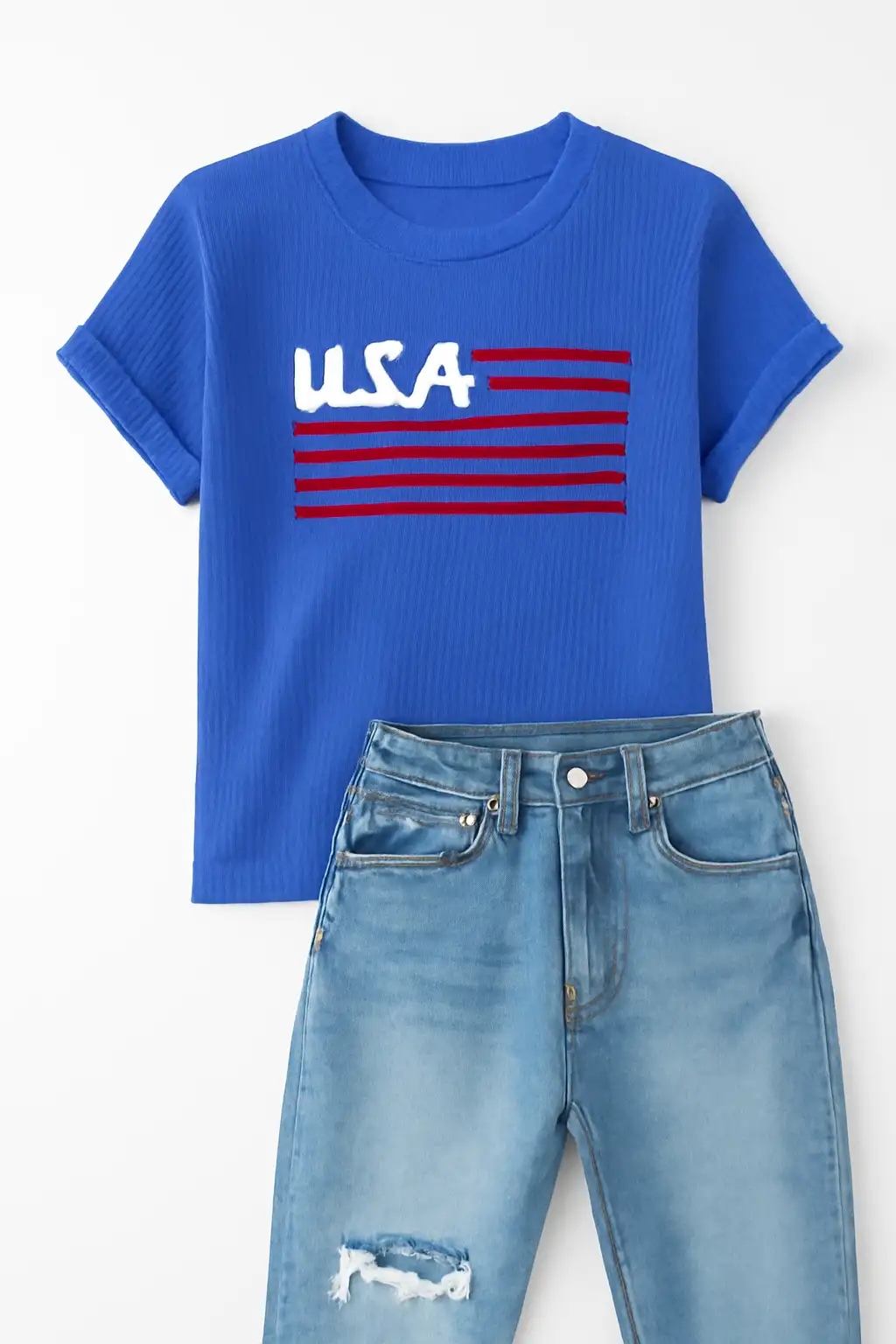Women American Flag Graphic Shirt Patriotic T-shirt Short Sleeve Stripes Tee Tops