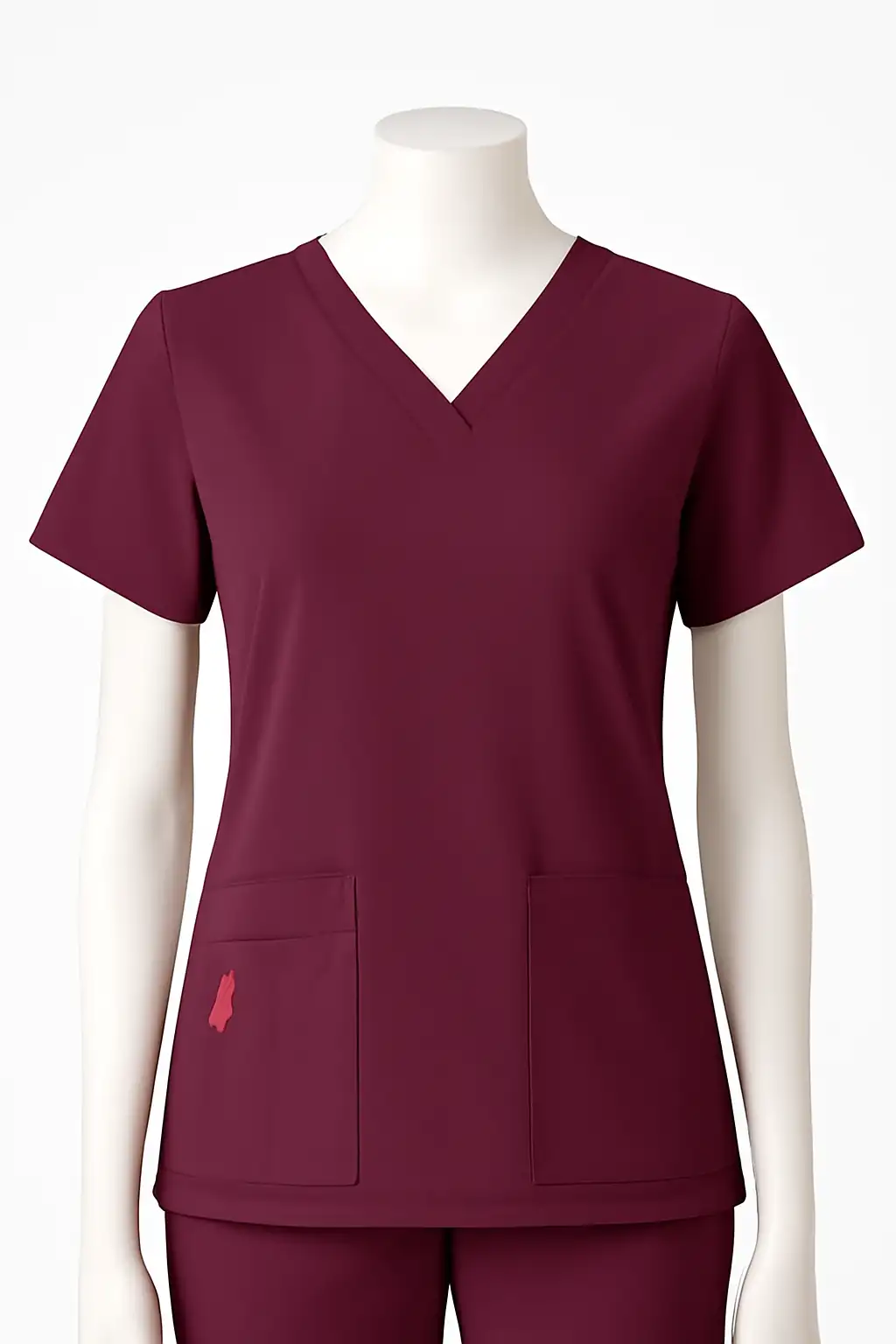Women V Neck Scrub Top Made in Bangladesh for Medical Uniform Importers