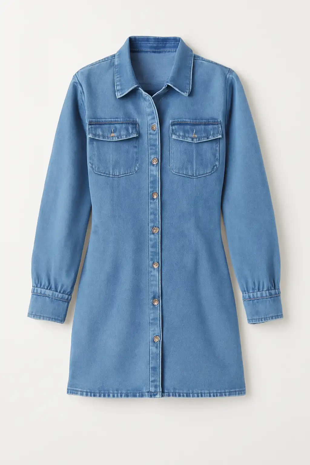 Women's Clothing Women Long Sleeve Fashion Ladies Denim Dresses